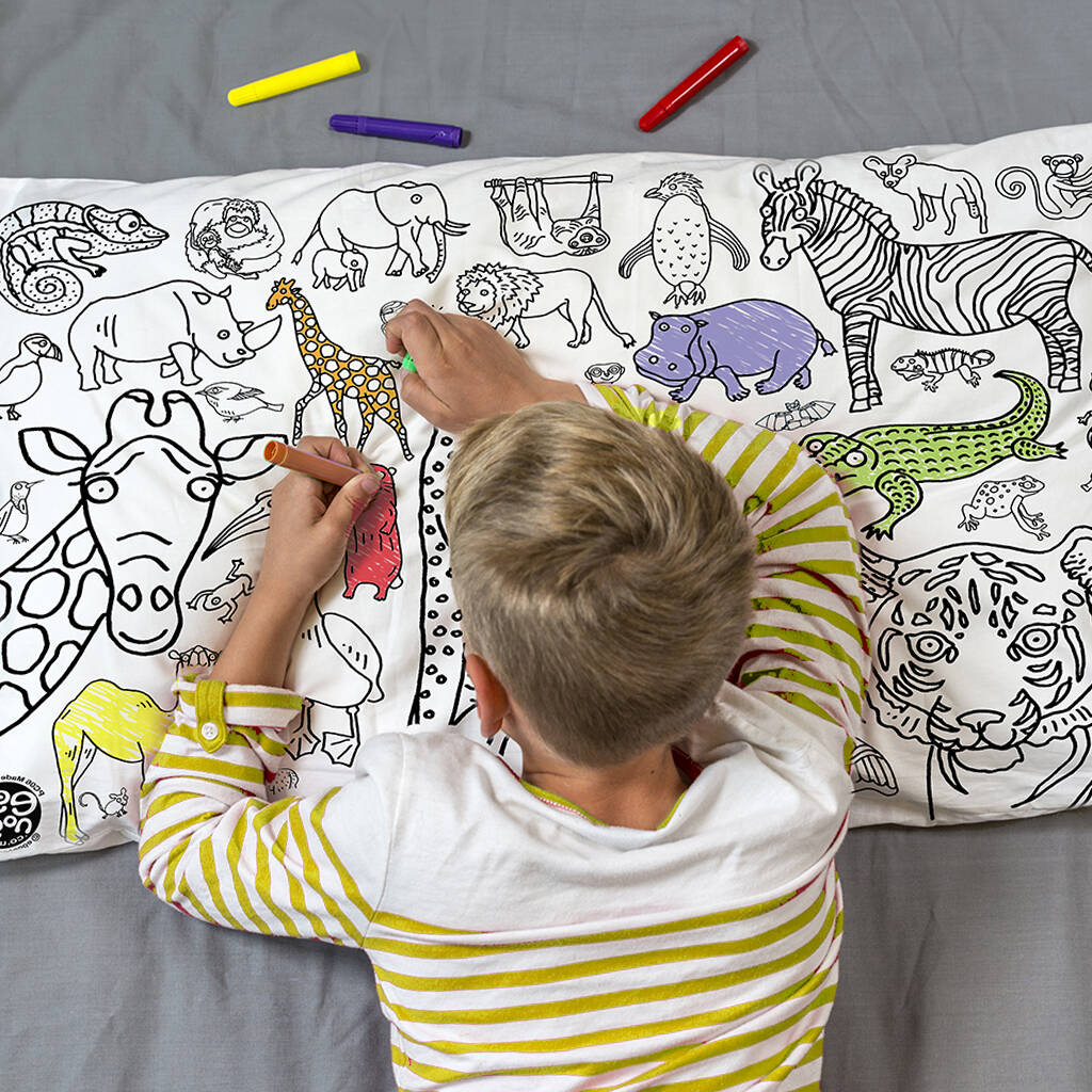 Colour In Animals Pillowcase, 1 of 1