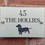 Personalised Short Haired Dachshund Design House Acrylic Number Sign, thumbnail 5 of 7