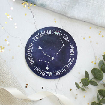 Personalised Constellation Coaster, Star Signs, 6 of 12
