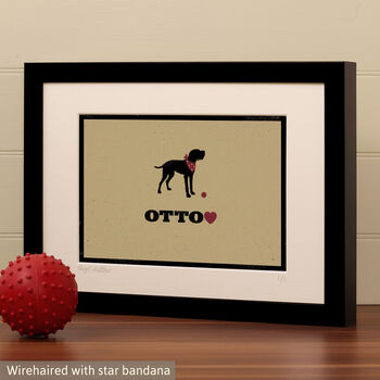 Personalised Viszla Print For One Or Two Dogs, 9 of 12