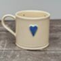 Pale Blue Heart Mug, 150ml, thumbnail 1 of 3