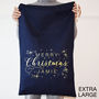 Personalised Gold And Navy Merry Christmas Sack, thumbnail 6 of 6