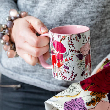 Summer Watercolour Flowers Ceramic Coffee And Tea Mug, 3 of 5
