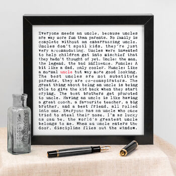 Uncle Quotes Gift Print, 2 of 9