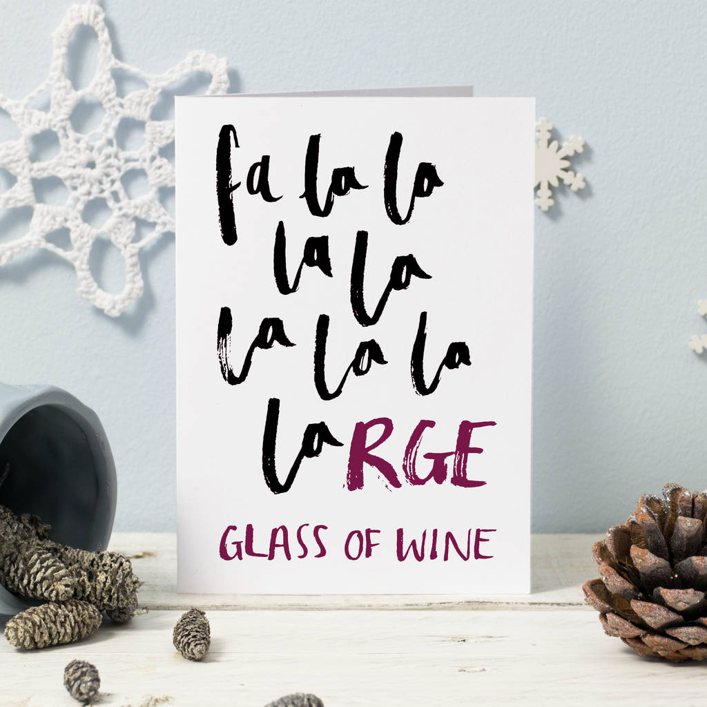 Wine Themed Christmas Card