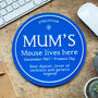 Personalised Blue Plaque Mouse Mat For Mum, thumbnail 1 of 5