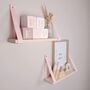 Wooden Baby Name Blocks, Personalised Newborn Gift Pink And White, thumbnail 4 of 8