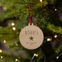Personalised Baby's First Christmas Wooden Bauble, thumbnail 2 of 5