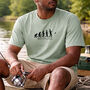 'Reel Evolution' Fishing Cotton T Shirt, thumbnail 1 of 5