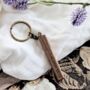 Personalised Engraved Long Walnut Keyring, thumbnail 3 of 6