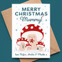 Mummy Christmas Card With Cute Toadstools, thumbnail 1 of 5