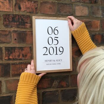 Personalised Wedding Date Print, 2 of 6