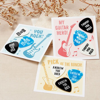 Personalised 'You Rock' Guitar Plectrum / Pick Coloured Set, 4 of 10