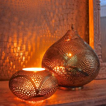 Copper Oval Marrakech Style Lantern Lt206, 7 of 7