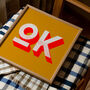 Ok Typography Poster, Typography Print, Trendy Art, thumbnail 7 of 9