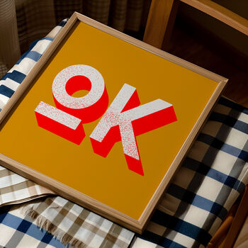 Ok Typography Poster, Typography Print, Trendy Art, 7 of 9