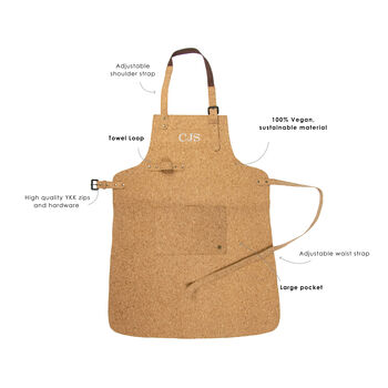 Personalised Cork Leather Apron, 5 of 10