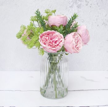 Luxury Pink Artificial Peony Bouquet In Vase Or Loose, 3 of 4