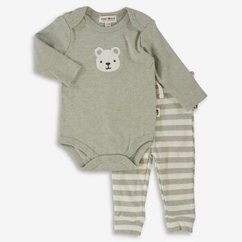 Newborn Gift Set | Sage Green Bear Outfit, 2 of 7