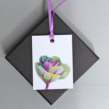 Gift Tags With Ornamental Cabbage Illustration, 4 of 4