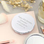 Engraved Silver Round Compact Mirror, thumbnail 3 of 7