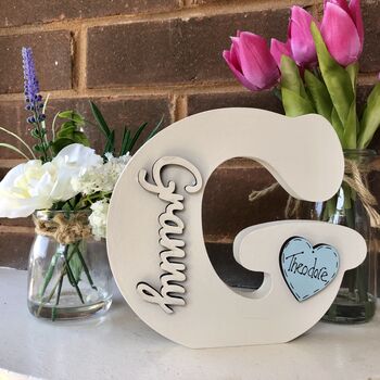 Personalised Granny G Letter Mother's Day Gift Ivory, 5 of 9