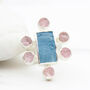 Aquamarine And Morganite Gemstone Sterling Silver Ring, thumbnail 3 of 4
