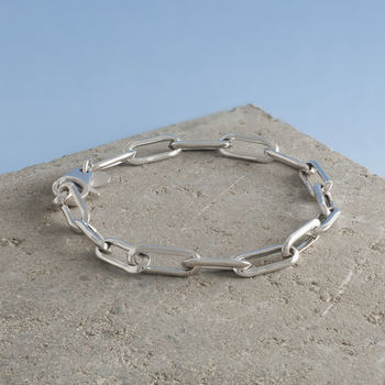 Long Link Chain Bracelets In Gold Plate And Silver, 2 of 2