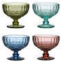 Aurielle Set Of Four Coloured Glass Footed Bowls, thumbnail 2 of 6