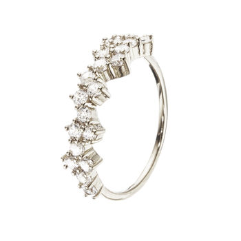 Gold Or Silver Diamond Style Cluster Ring, 4 of 7