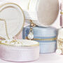 Small Round Velvet Jewellery Box With Pearl Detail, thumbnail 9 of 10
