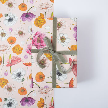 Botanical Gift Wrap 'Floral Brights', 4 of 4