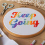 'Keep Going' Cross Stitch Kit, thumbnail 4 of 10