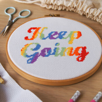 'Keep Going' Cross Stitch Kit, 4 of 10
