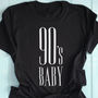 Ladies T Shirt 90's Baby Assorted Colours, thumbnail 1 of 5