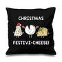 Funny Cheese Christmas Cushion, thumbnail 3 of 5