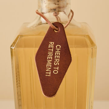 Personalised Leather Diamond Bottle Tag, 5 of 6