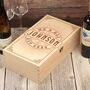 Art Deco Wedding Anniversary Double Wooden Bottle Box, thumbnail 4 of 4
