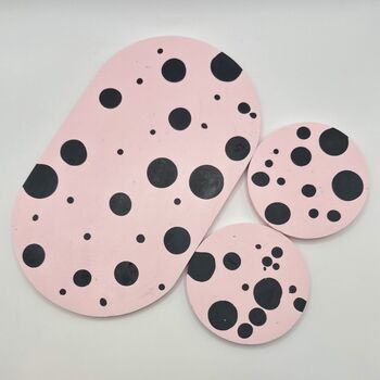 Pink Dots Oval Tray, 7 of 7