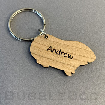 I Piggin Love Guinea Pigs Keyring. Can Be Personalised, 9 of 9