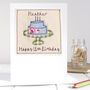 Personalised 18th Birthday Cake Card For Her, thumbnail 1 of 8
