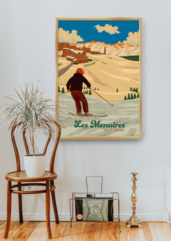 Les Menuires Ski Resort France Travel Poster Art Print, 5 of 8