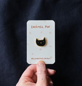 Black Cat Enamel Pin Badge, 3 of 6