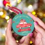 Personalised 'Wish You Were Here' Christmas Bauble, thumbnail 1 of 3