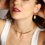 Flat Herringbone Chain Necklace In 18ct Gold Plated, thumbnail 1 of 8