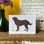 Charlie The Chocolate Labrador Blank Greeting Card, thumbnail 2 of 10