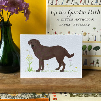 Charlie The Chocolate Labrador Blank Greeting Card, 2 of 10