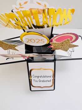 2025 Graduation Congratulations 3D Card, 5 of 5
