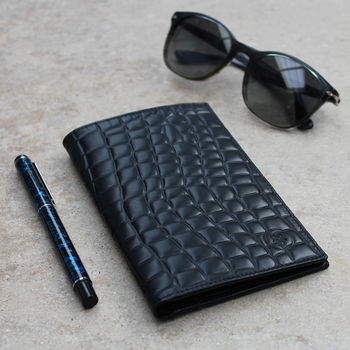 Mens Leather Long Jacket Wallet.'The Pianillo Croco', 10 of 11