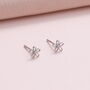 'One Must Have' Sterling Silver Little Flower Earrings, thumbnail 3 of 8